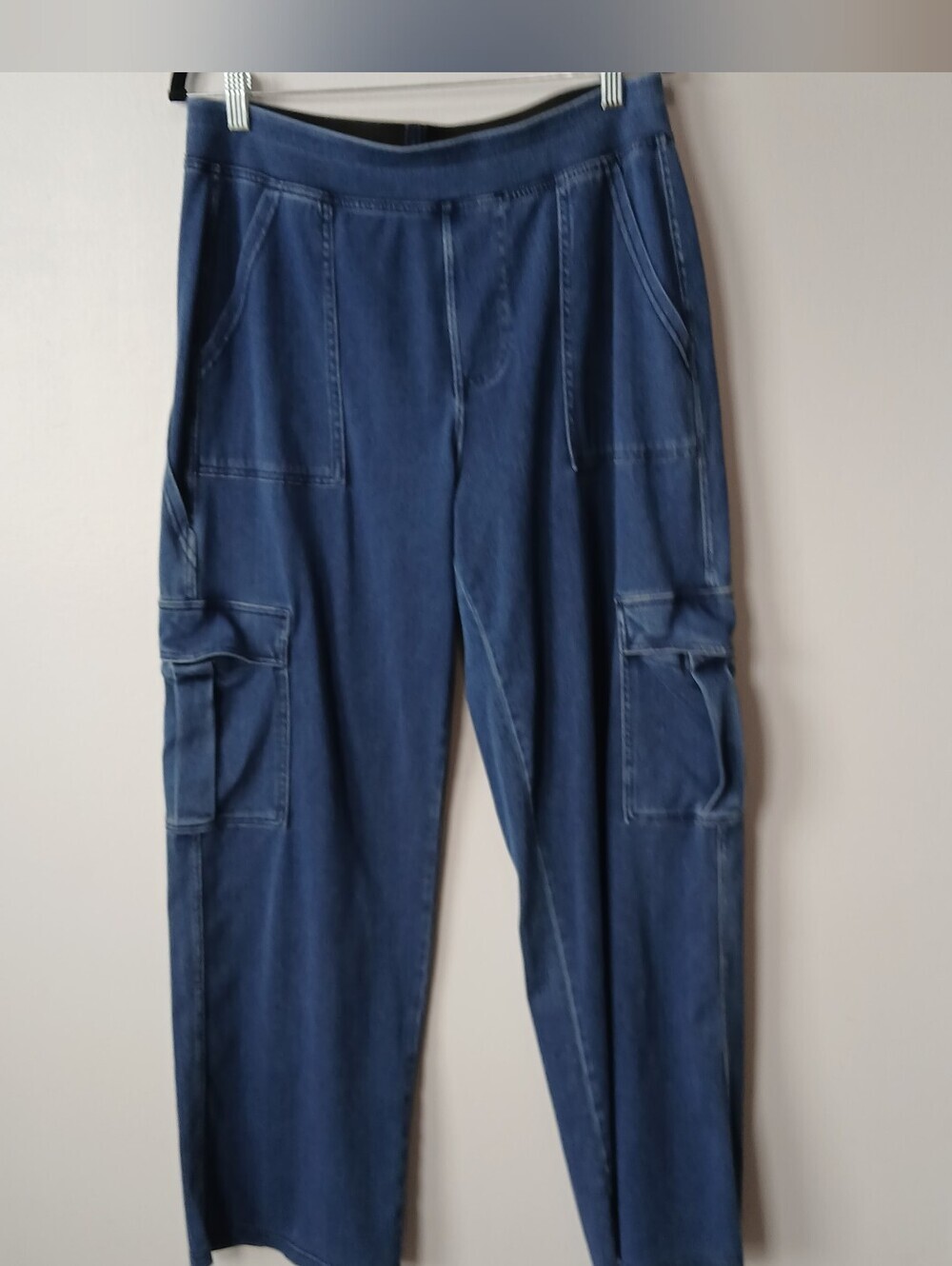 HALARA Flex High Rise Cargo Wide Leg Denim Jeans Womens Large Regular